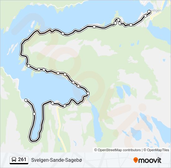 261 Bus Line Map