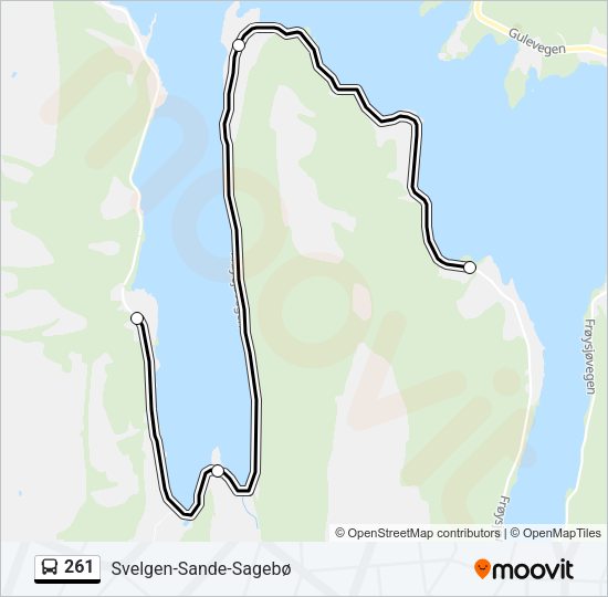 261 Bus Line Map