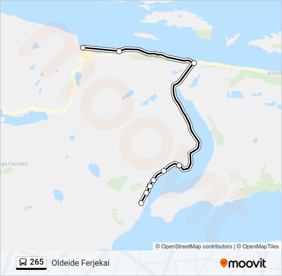 265 Bus Line Map