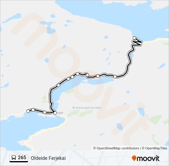 265 Bus Line Map