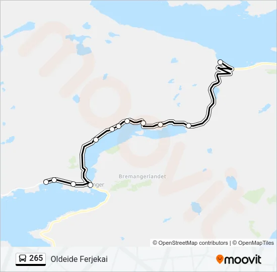 265 Bus Line Map