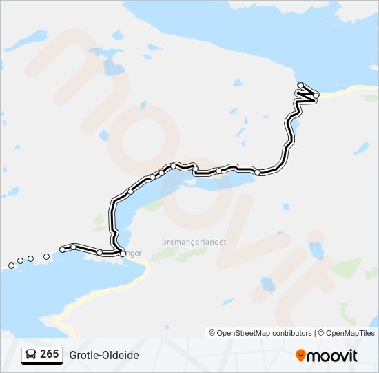 265 Bus Line Map