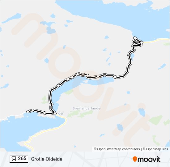 265 Bus Line Map
