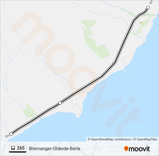 265 Bus Line Map