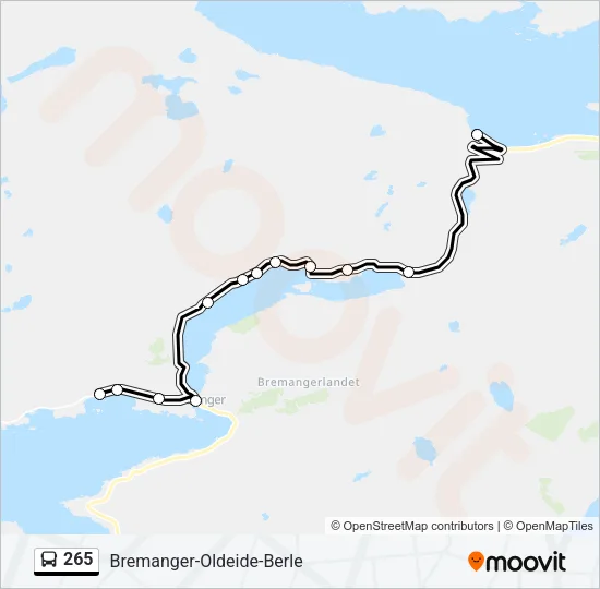 265 Bus Line Map