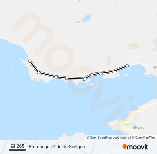 265 Bus Line Map
