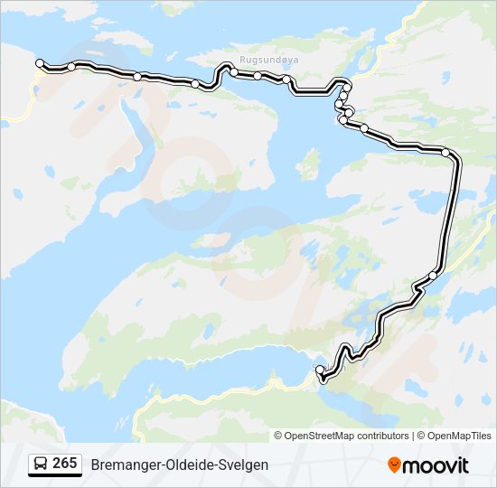 265 Bus Line Map