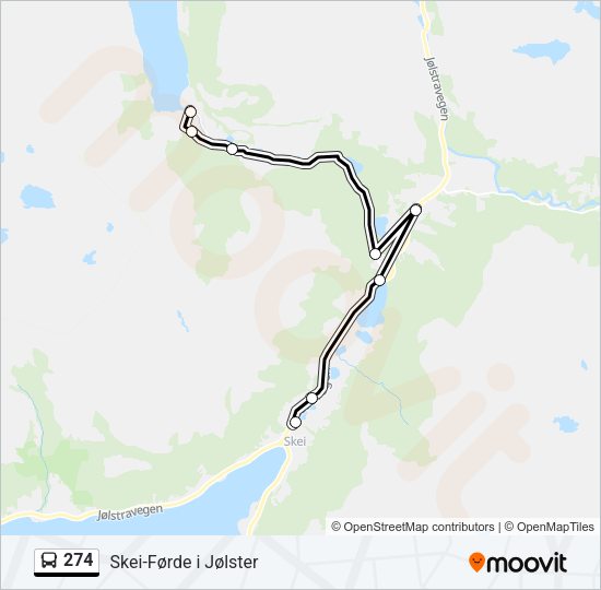 274 Bus Line Map