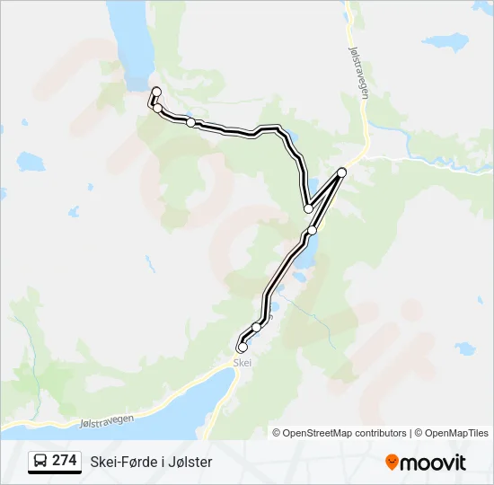 274 Bus Line Map