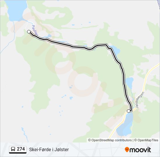274 Bus Line Map