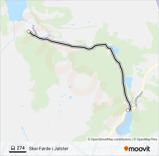 274 Bus Line Map