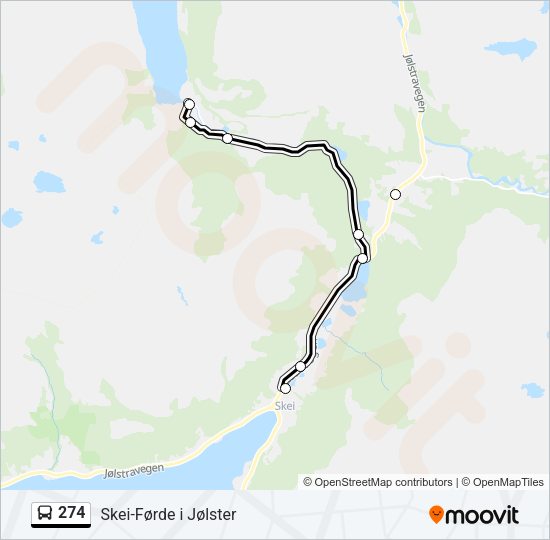 274 Bus Line Map