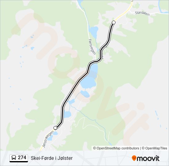 274 Bus Line Map