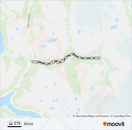 275 bus Line Map