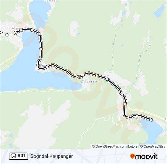 801 Bus Line Map