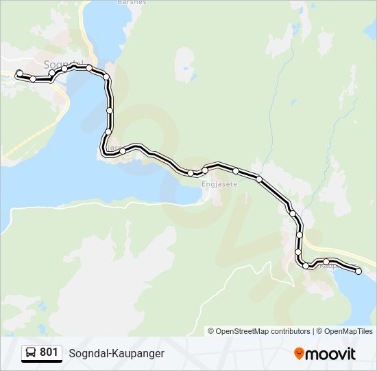 801 Bus Line Map