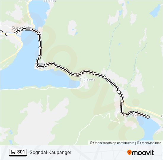 801 bus Line Map