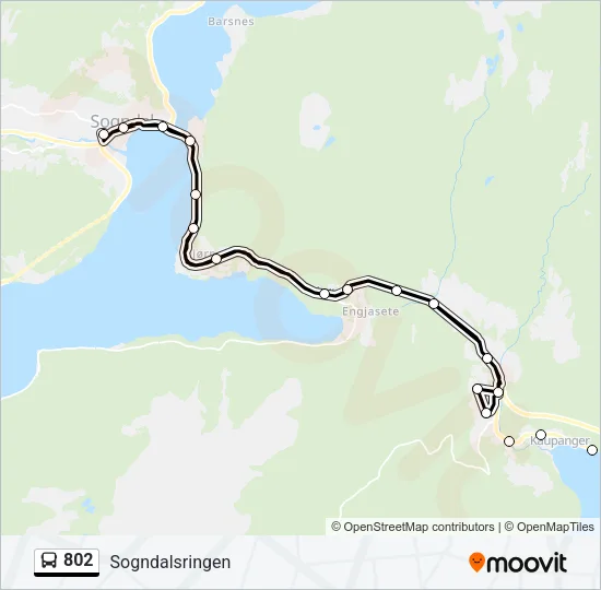 802 Bus Line Map