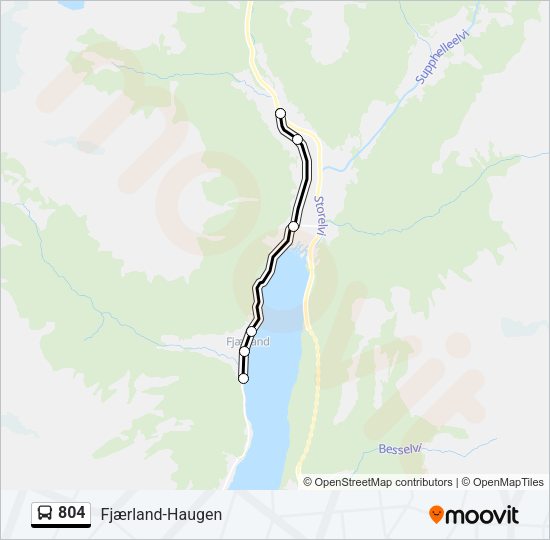 804 Bus Line Map