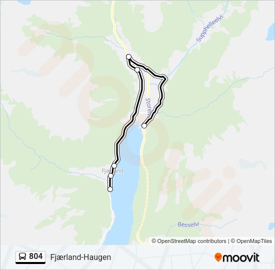 804 Bus Line Map