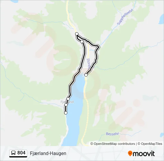 804 Bus Line Map