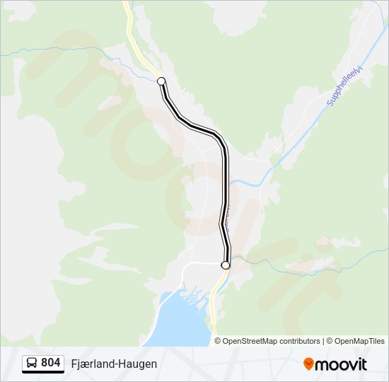 804 Bus Line Map