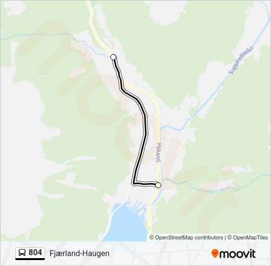 804 Bus Line Map