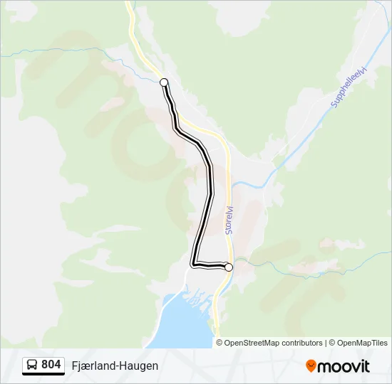 804 Bus Line Map