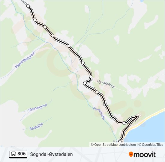 806 Bus Line Map