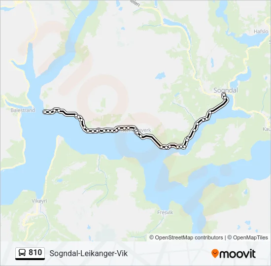 810 Bus Line Map