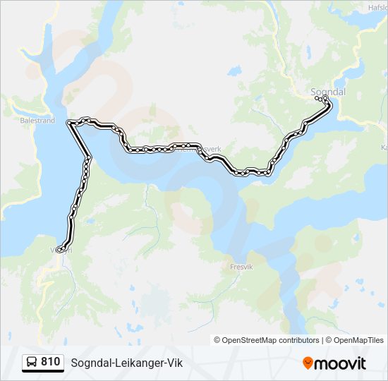 810 Bus Line Map