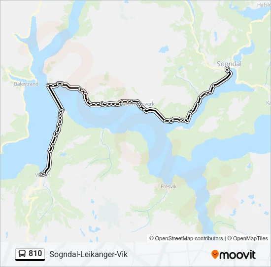 810 Bus Line Map