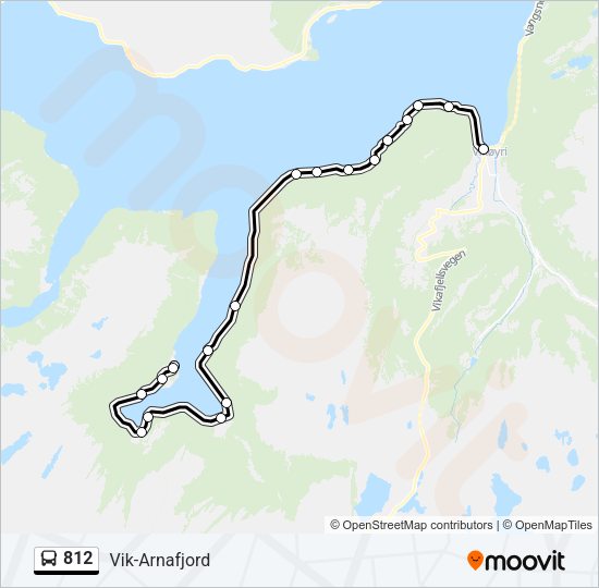 812 Bus Line Map