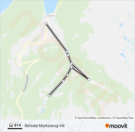 814 Bus Line Map