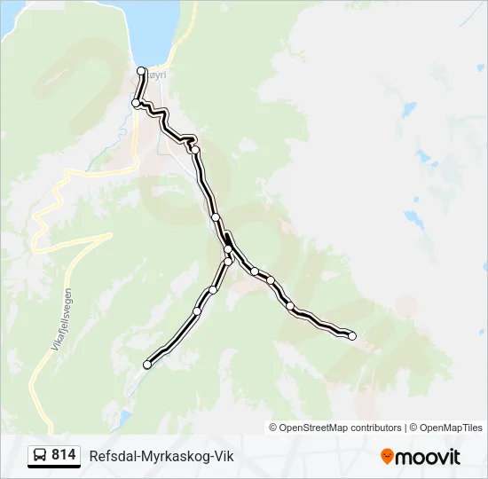 814 Bus Line Map