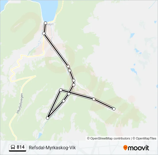 814 Bus Line Map