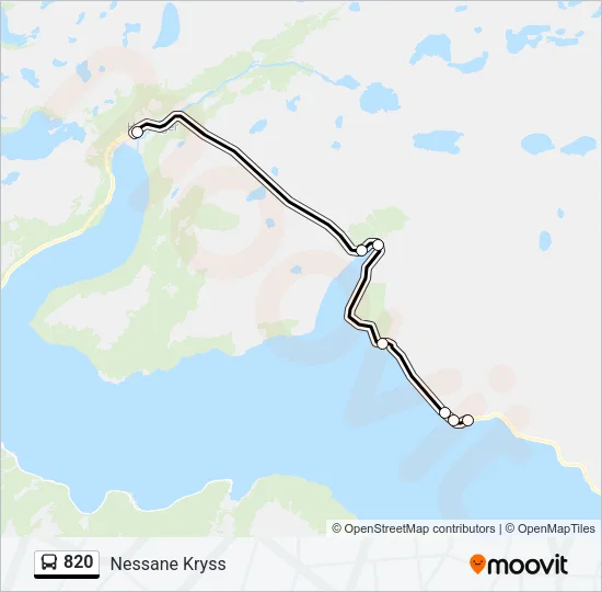 820 Bus Line Map