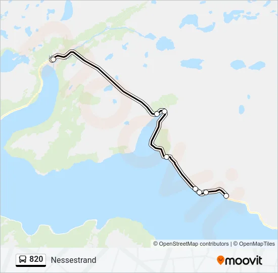 820 Bus Line Map