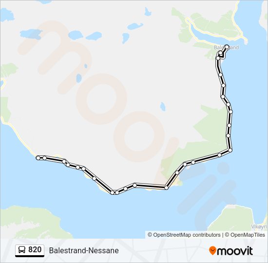 820 Bus Line Map