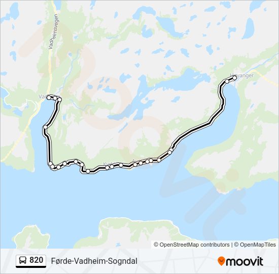 820 Bus Line Map