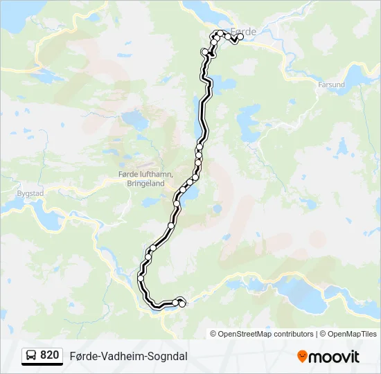 820 buss Linjekart
