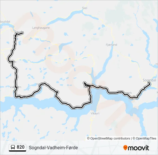 820 Bus Line Map