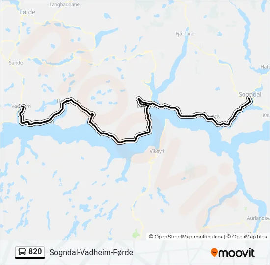 820 Bus Line Map