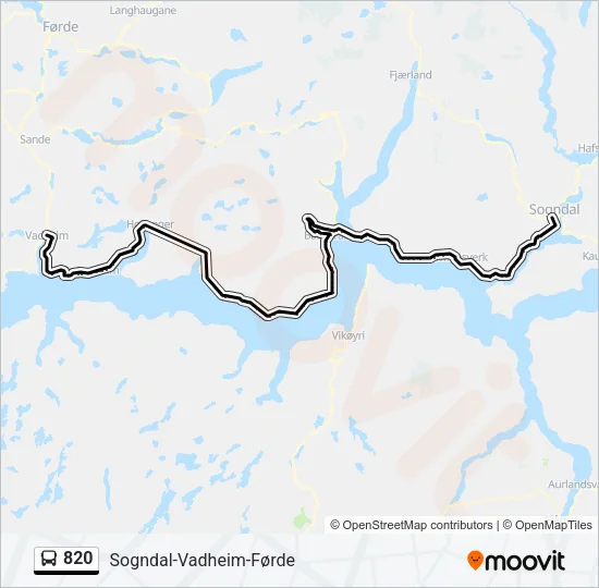 820 Bus Line Map
