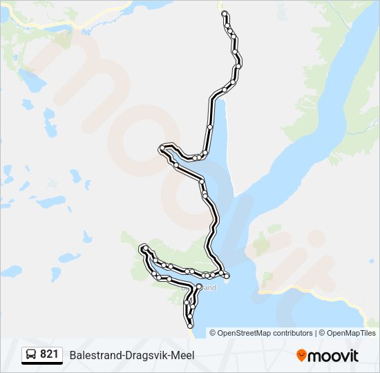 821 Bus Line Map