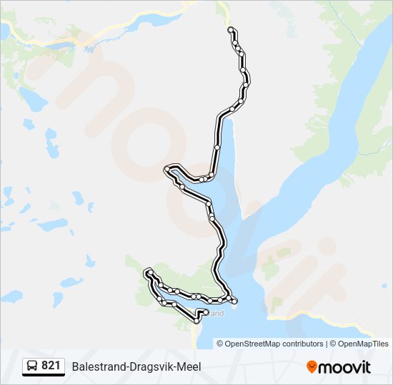 821 Bus Line Map