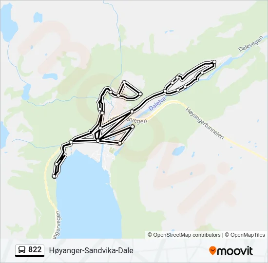 822 Bus Line Map