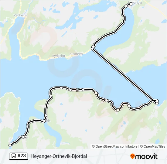 823 Bus Line Map