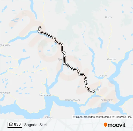 830  Line Map