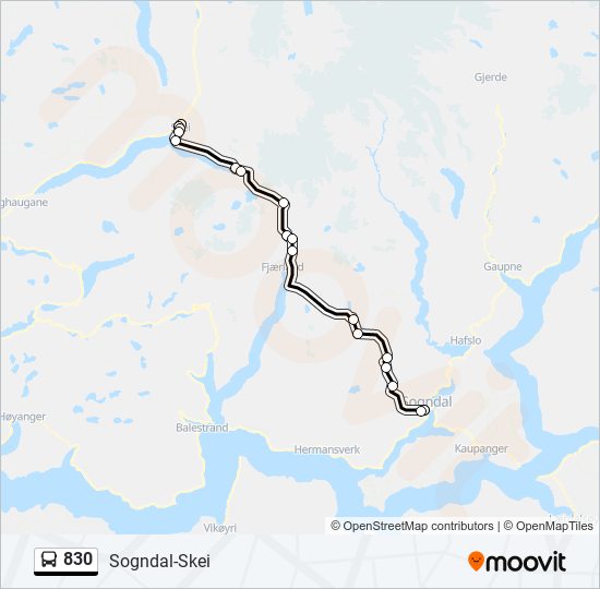 830  Line Map